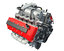 3D model v8 car engine interior parts