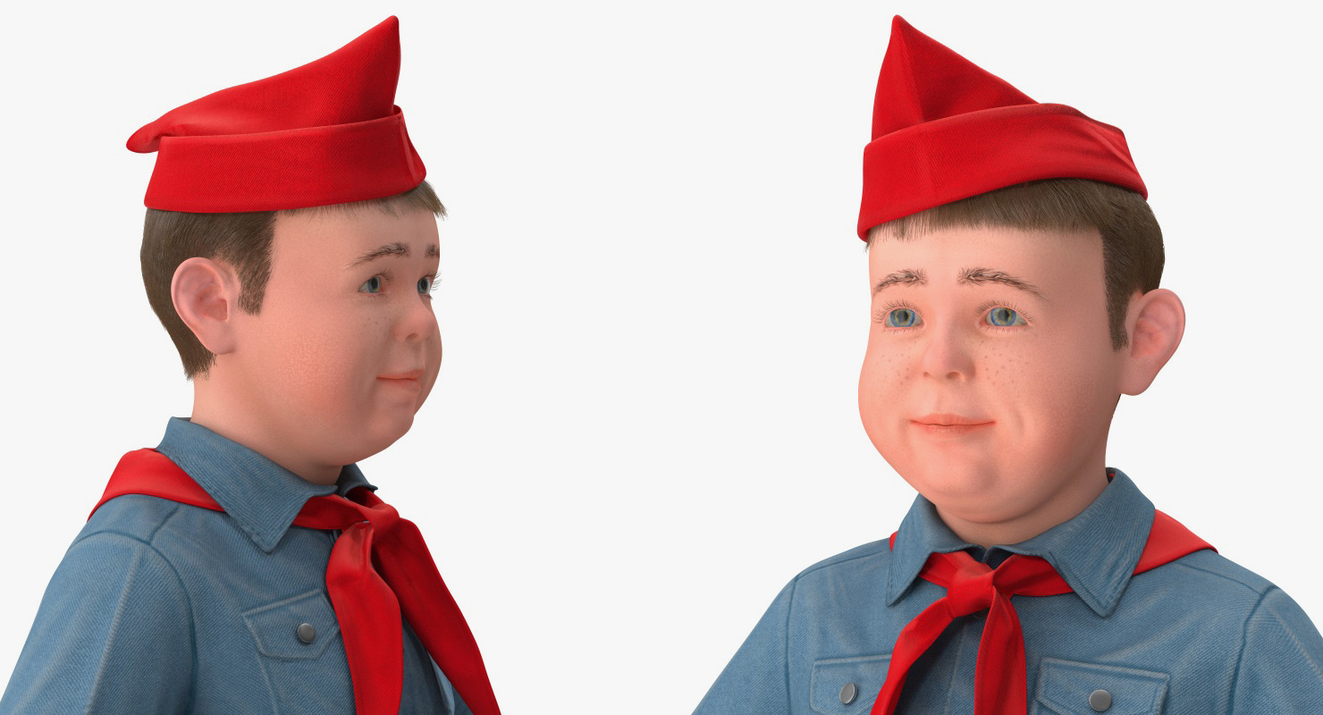 realistic boy scout rigged 3d model
