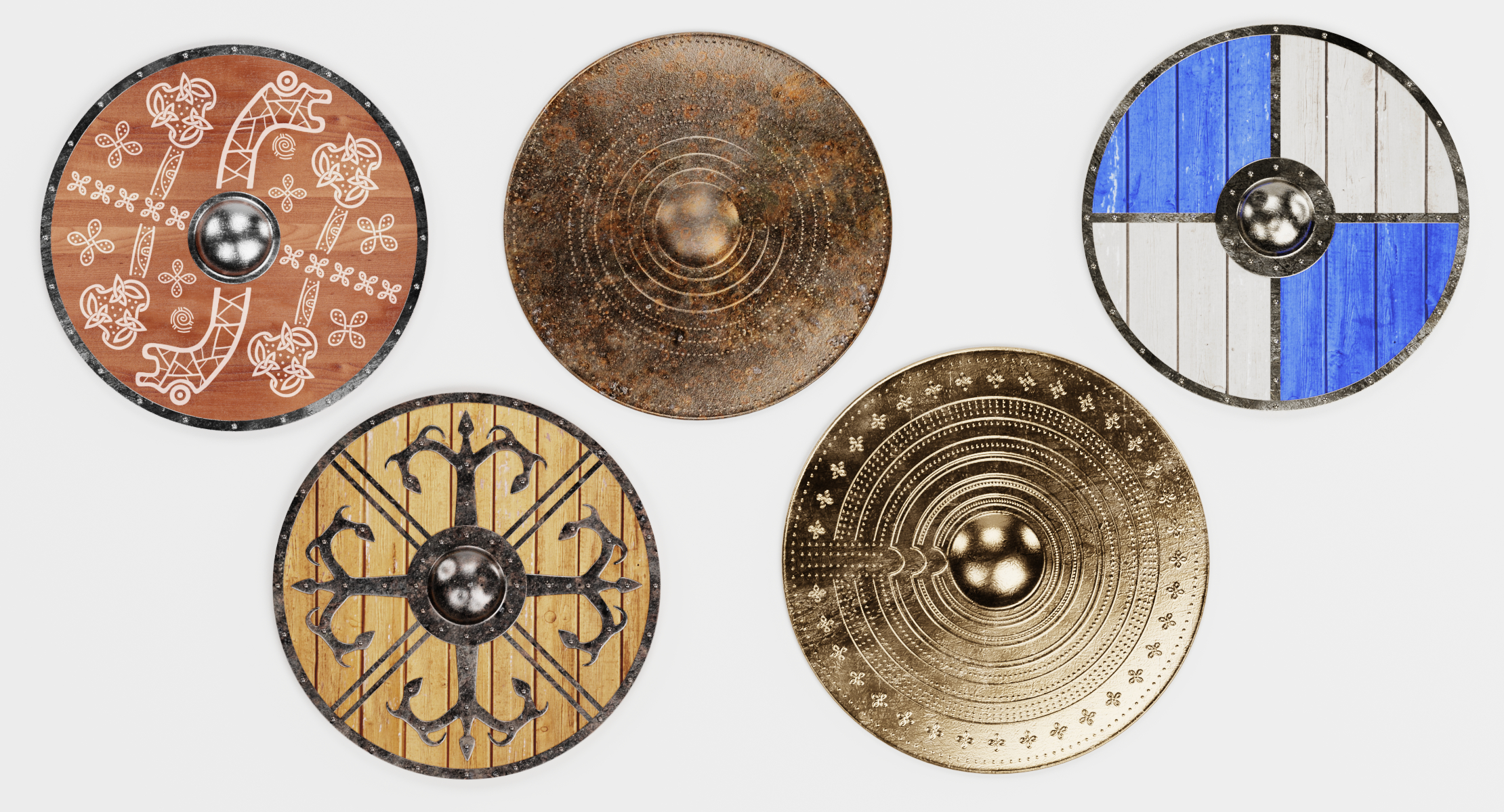 维京盾牌3d模型