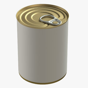 canned food tin 3D model