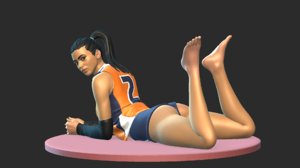 volleyball girl 3D model