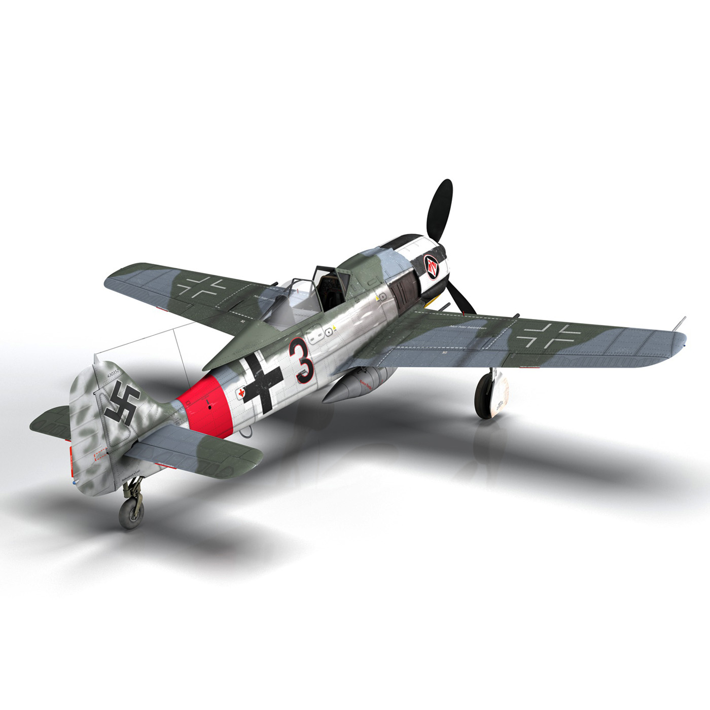 Modello 3d Focke Wulf Fw190 A7 Nero 3 Turbosquid 1325129