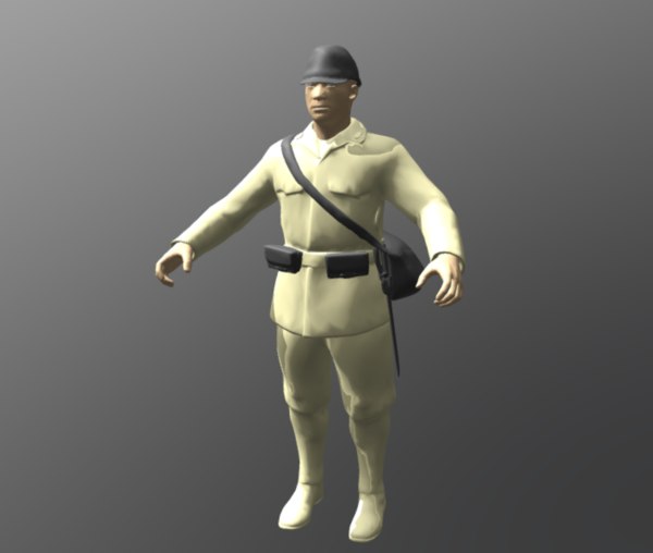 第二次世界大戦の日本の兵士3dモデル Turbosquid