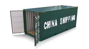 3D 20ft shipping container model