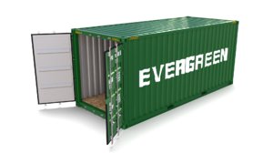 3D 20ft shipping container