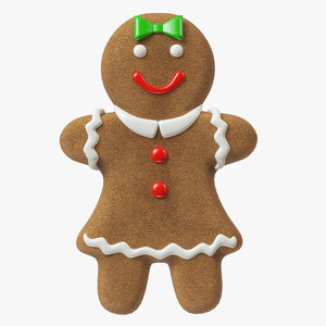 gingerbread cookie ginger 3D model