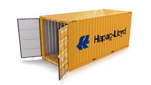 3D model 20ft shipping container