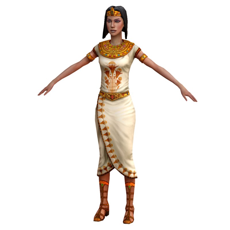 Egyptian priestess rig 3D - TurboSquid 1325317