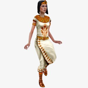 egyptian priestess rig 3D