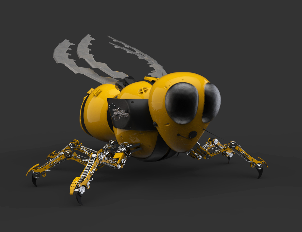 机器人蜜蜂3d模型