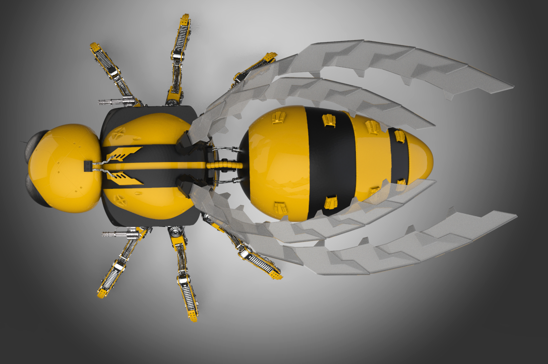 机器人蜜蜂3d模型