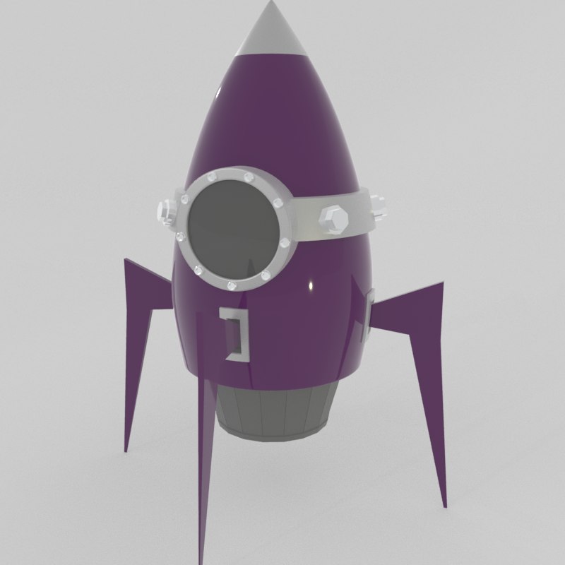卡通宇宙飞船3d模型