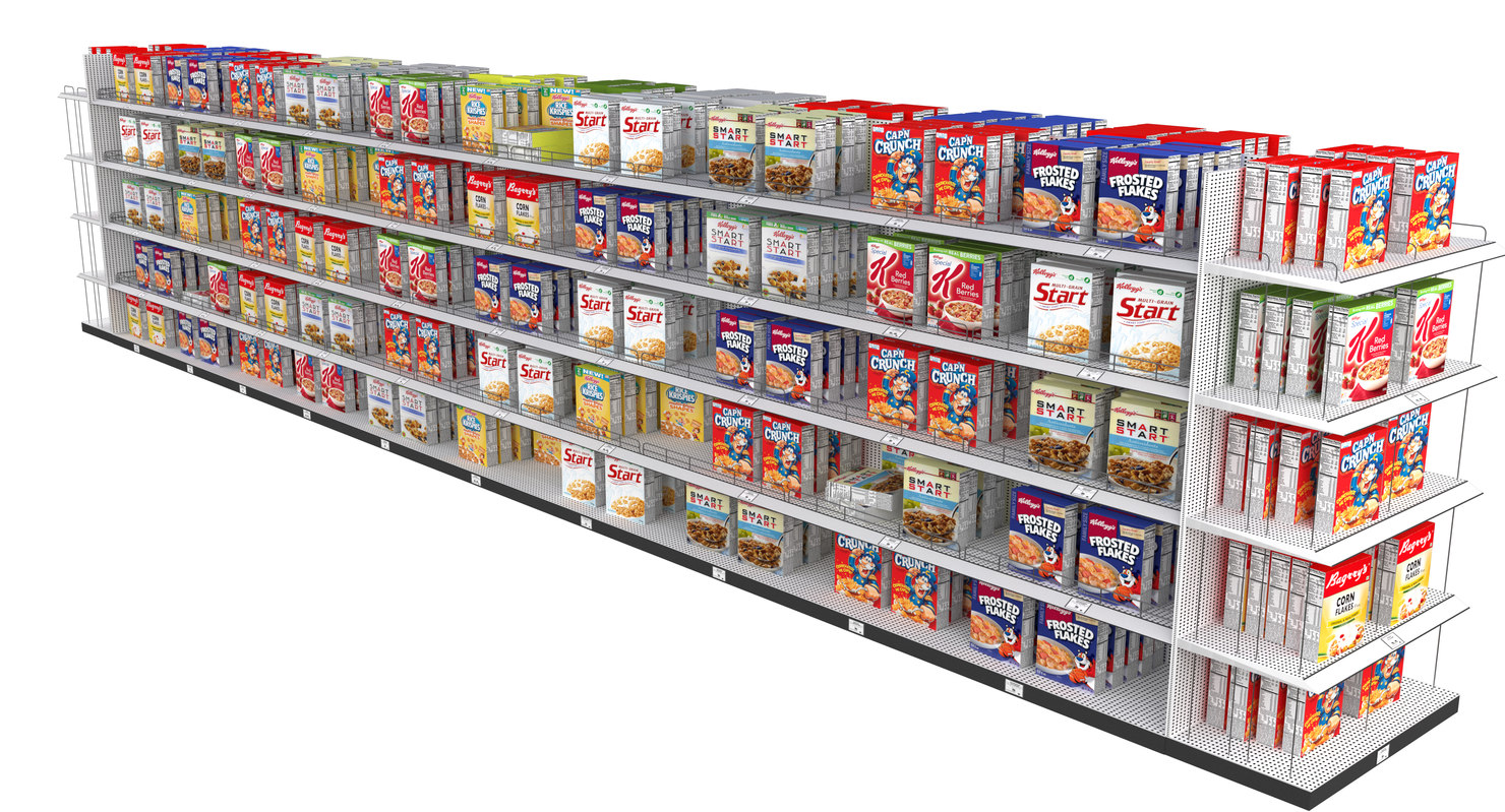 Shelves cereal 3D TurboSquid 1325380