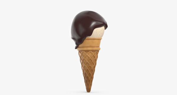 3d Cartoon Ice Cream Cone Turbosquid 1325485