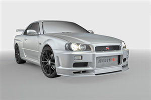 3D car nissan skyline r34 model