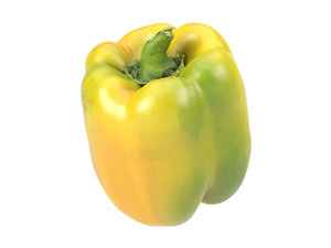 3D photorealistic scanned bell pepper model