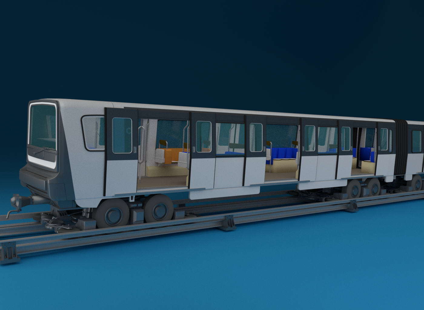 巴黎地铁列车mp-143d模型