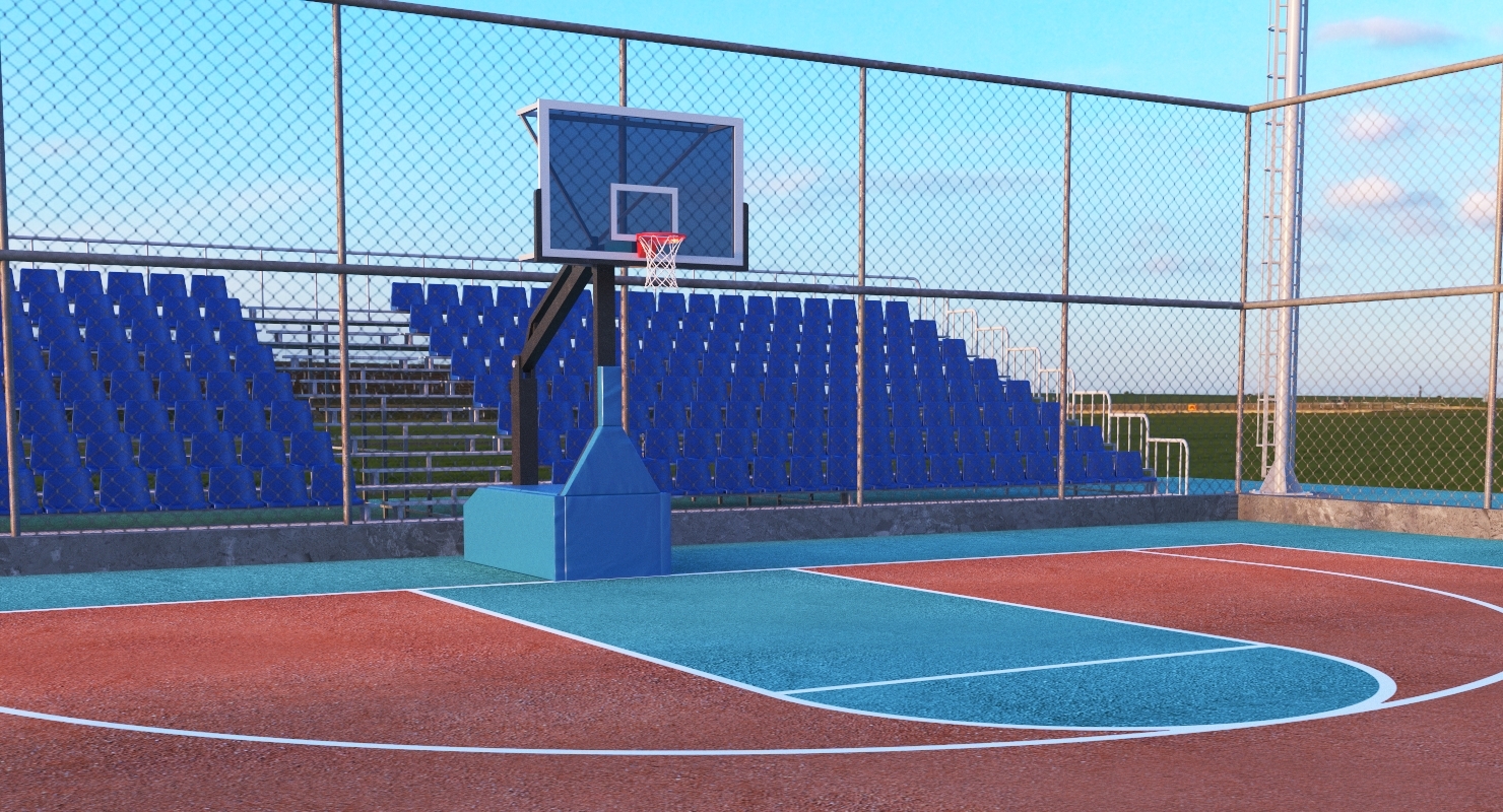 室外篮球场3d模型