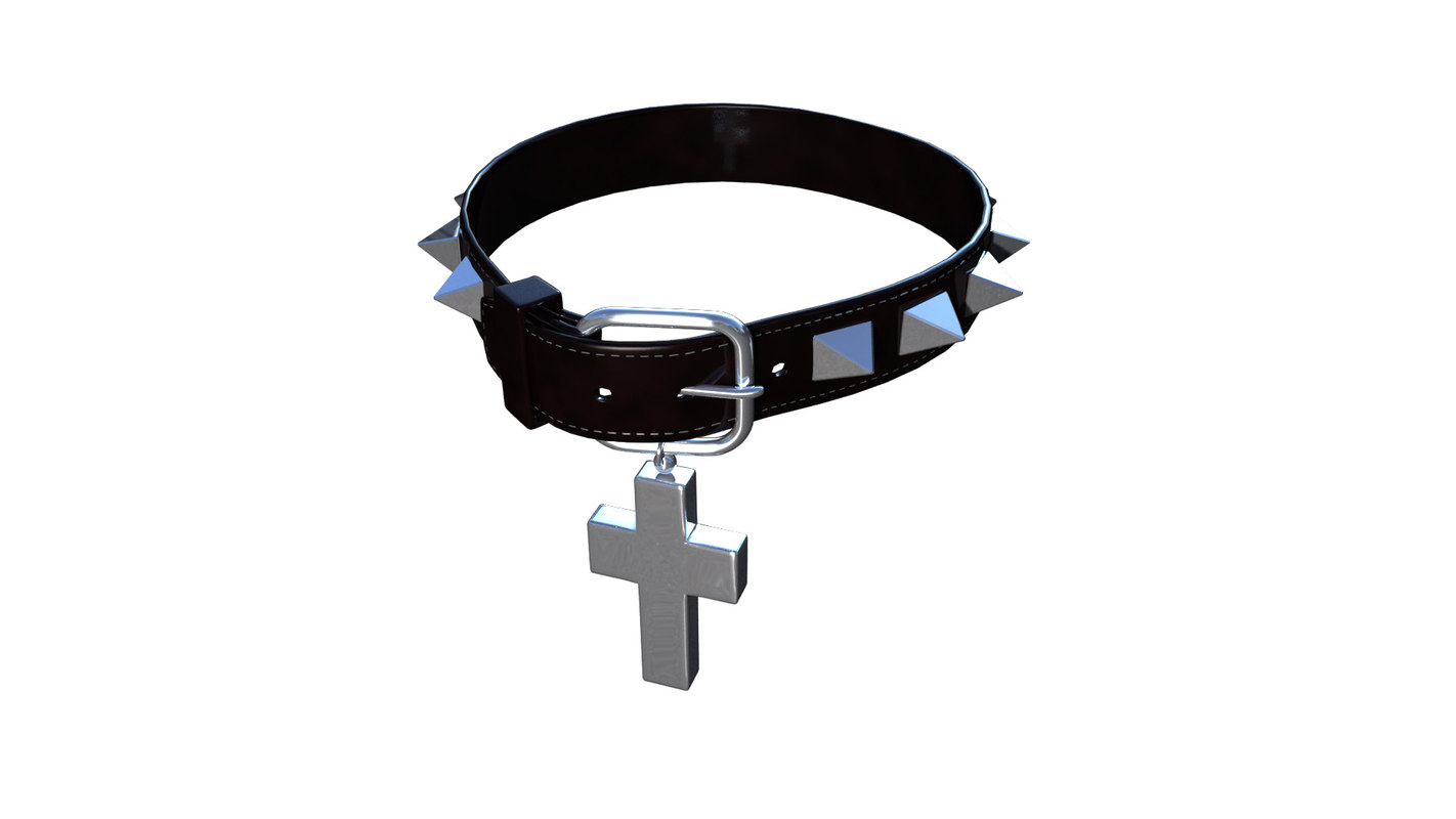 Collar dog goth 3D model TurboSquid 1325865