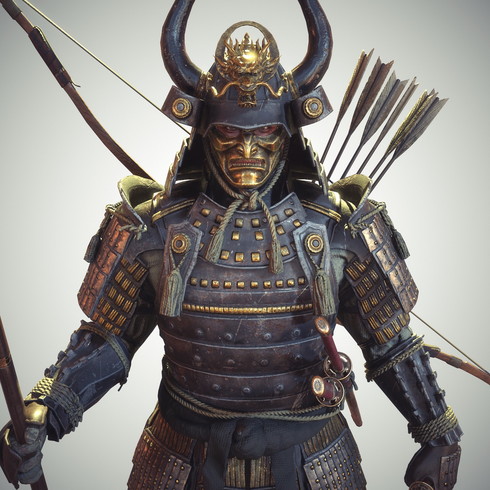 Samurai Rigged 3D Character Unity Modelo 3D - TurboSquid 1325881