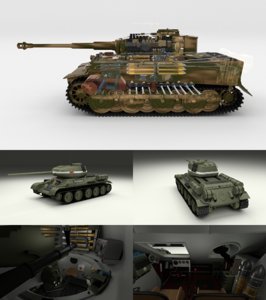 pack tiger late interior 3D model