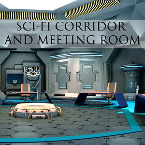 3D sci-fi corridor model