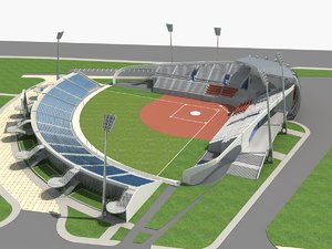 3D baseball stadium model