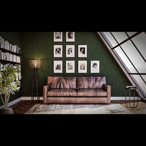penthouse scene living room 3D model