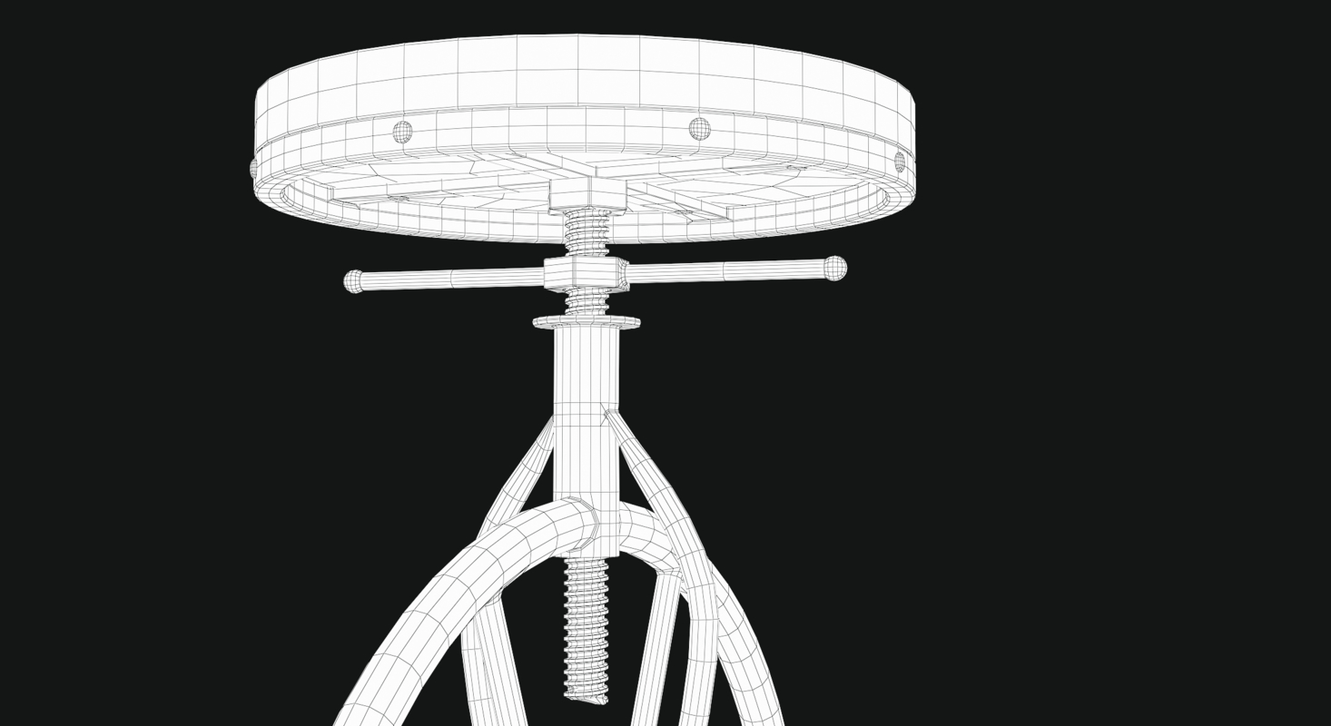 3D bicycle wheel bar stool model TurboSquid 1326487