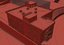 football administrative building facade 3D model