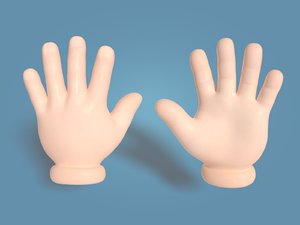 3D model cartoon hand
