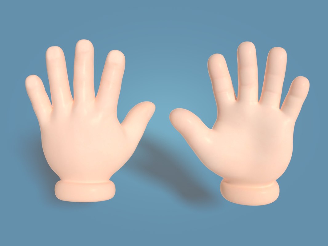 Cartoon Hand 3d Model