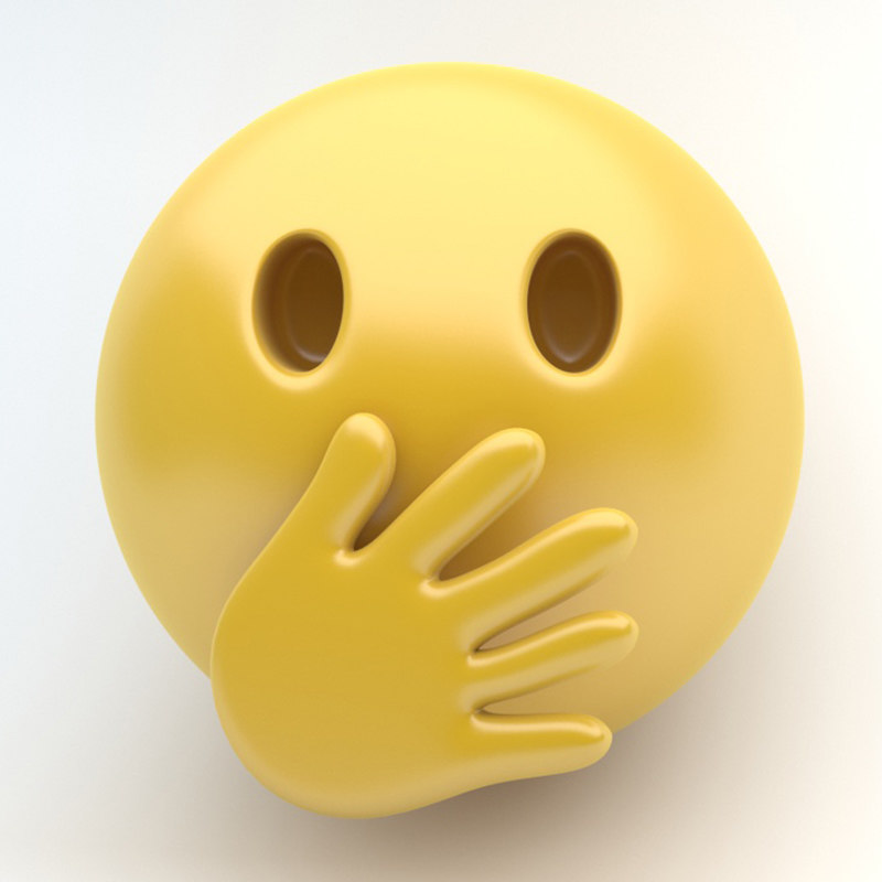Emoji cover mouth 3D model TurboSquid 1326713