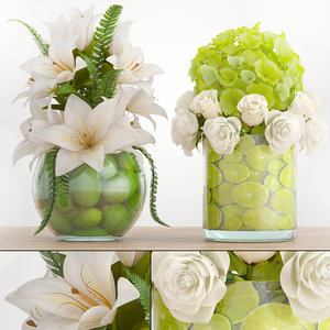 decorative bouquet flowers 3D model