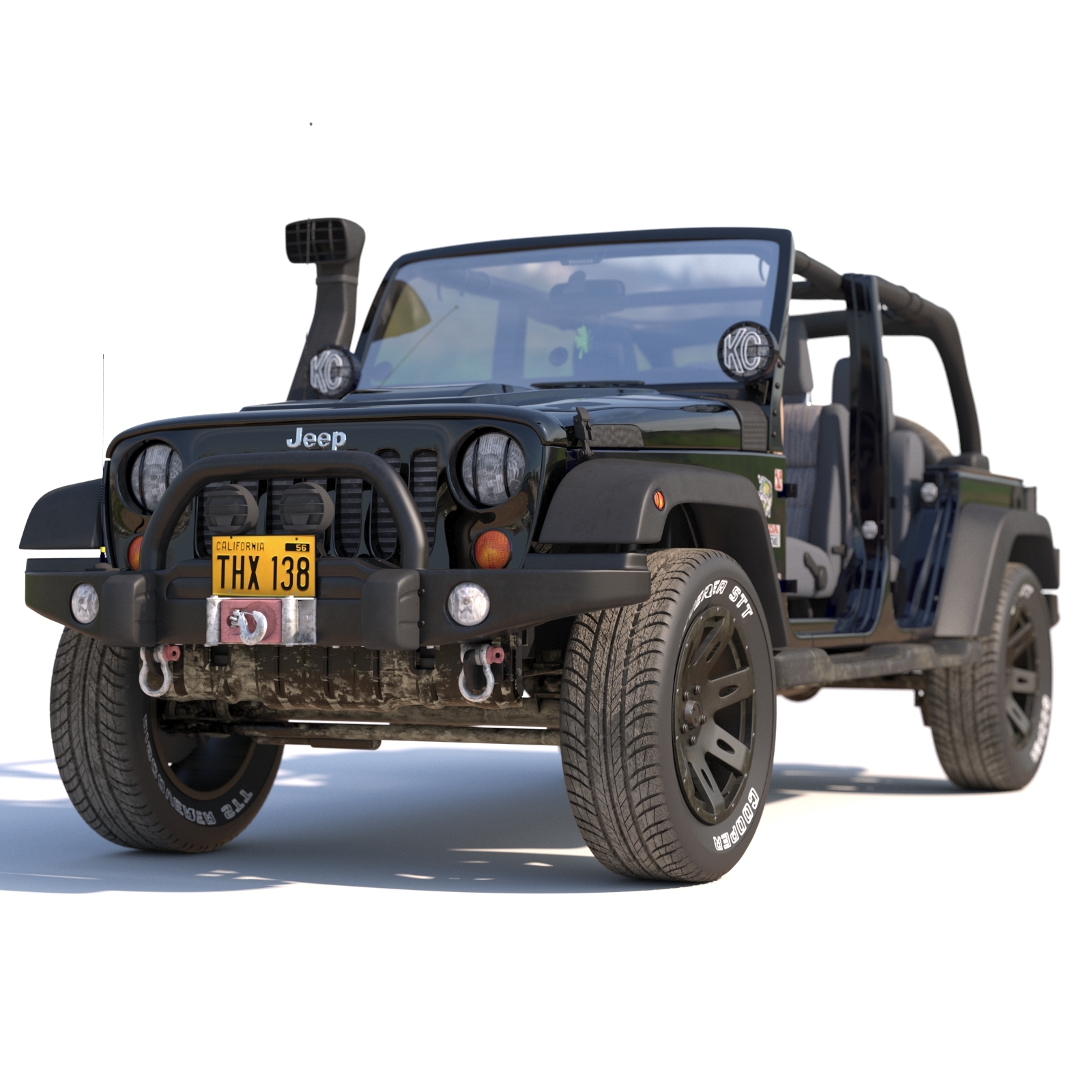 jeep wrangler rubicon3d模型