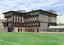 football administrative building facade 3D model