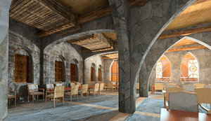 3D restaurant arabian design