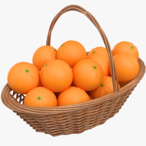real orange basket 3D