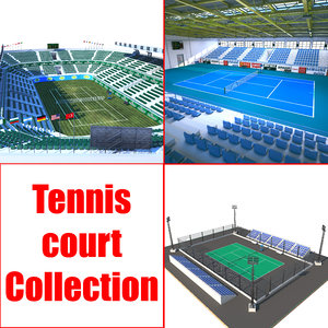 3D tennis court model