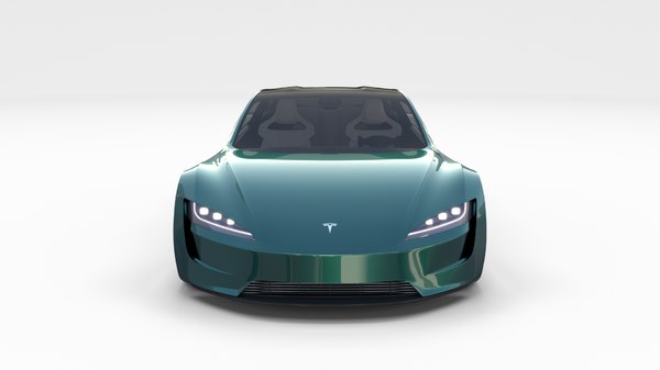 Tesla Roadster 2020 Green Mit Interieur Und Fahrgestell