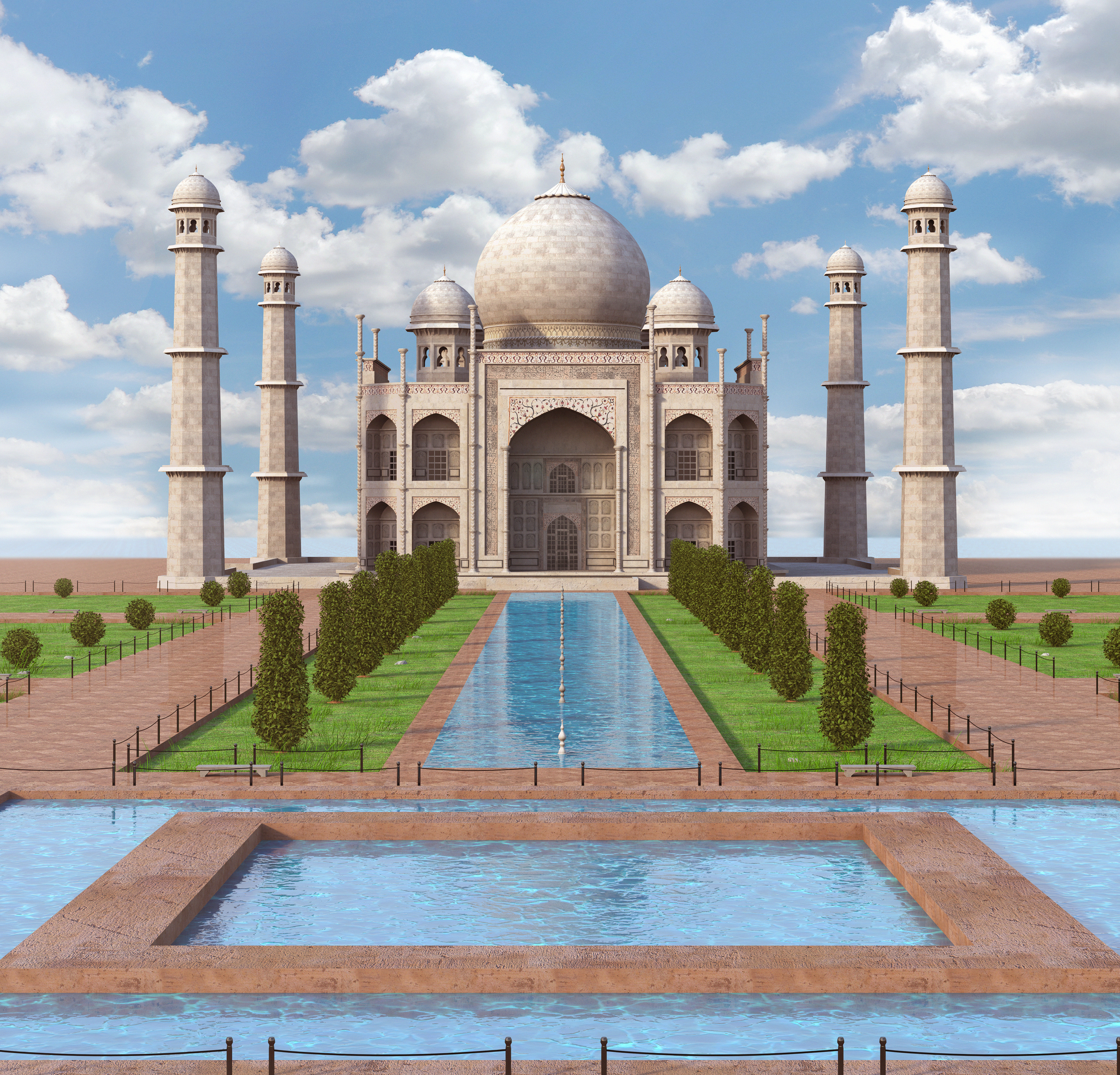 Taj Mahal Palace Architecture 3d Model Turbosquid 1327128