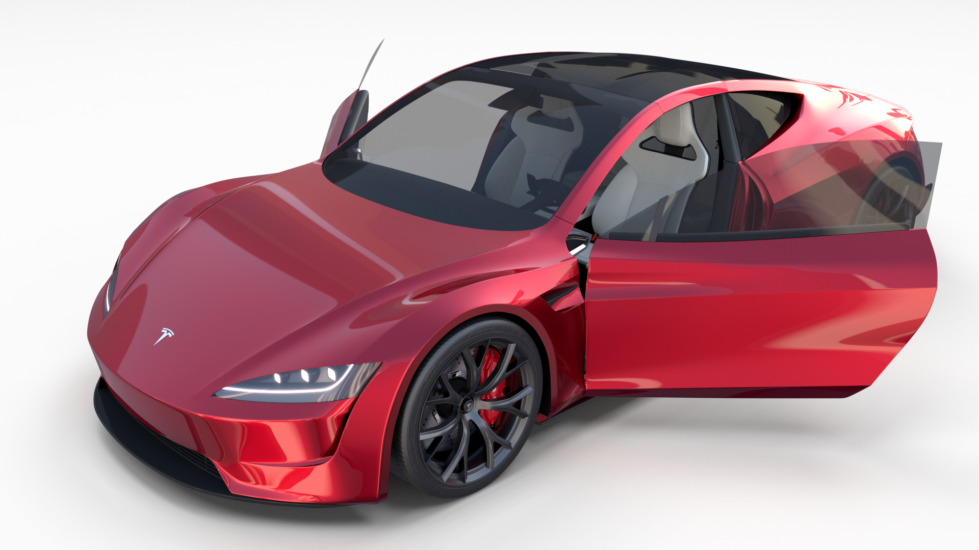 Tesla Roadster Mit Interieur