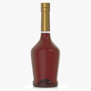 alcohol bottle glass liquid 3D model