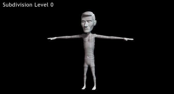 Cartoon skinny guy character 3D model - TurboSquid 1327415