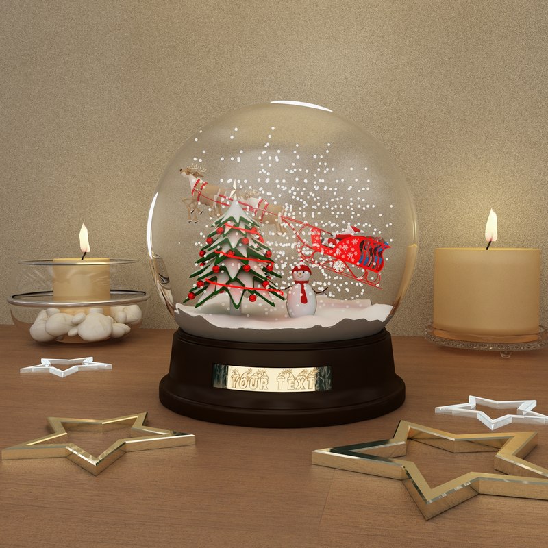 Snowglobe snow globe 3D model TurboSquid 1327469