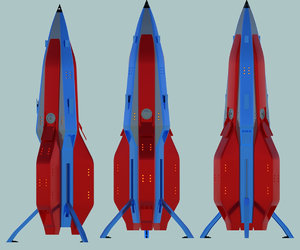 3D rocket trident type 1