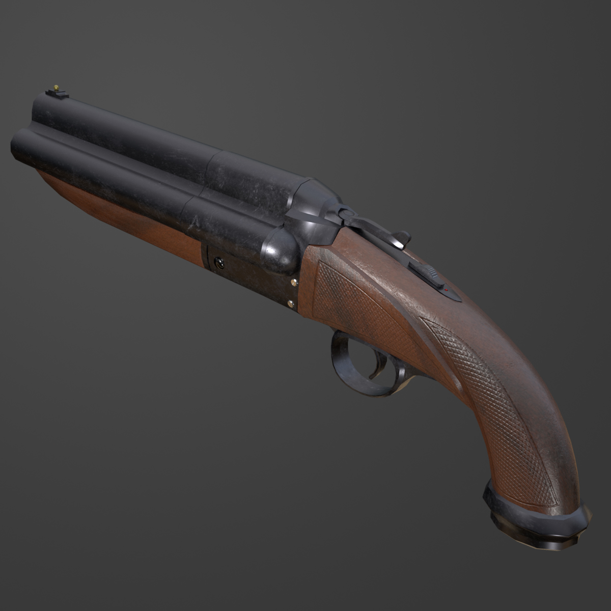 Free triple barrel shotgun pbr 3D model - TurboSquid 1327535