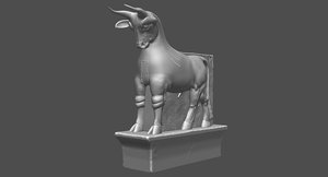 3D bull sculpture print