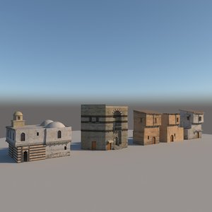old houses 3D model