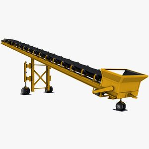 3D mobile belt conveyor model